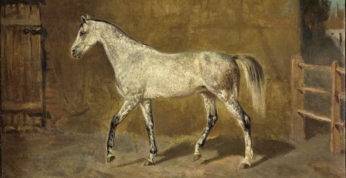 H. von Marées: Apfelschimmel, 1857