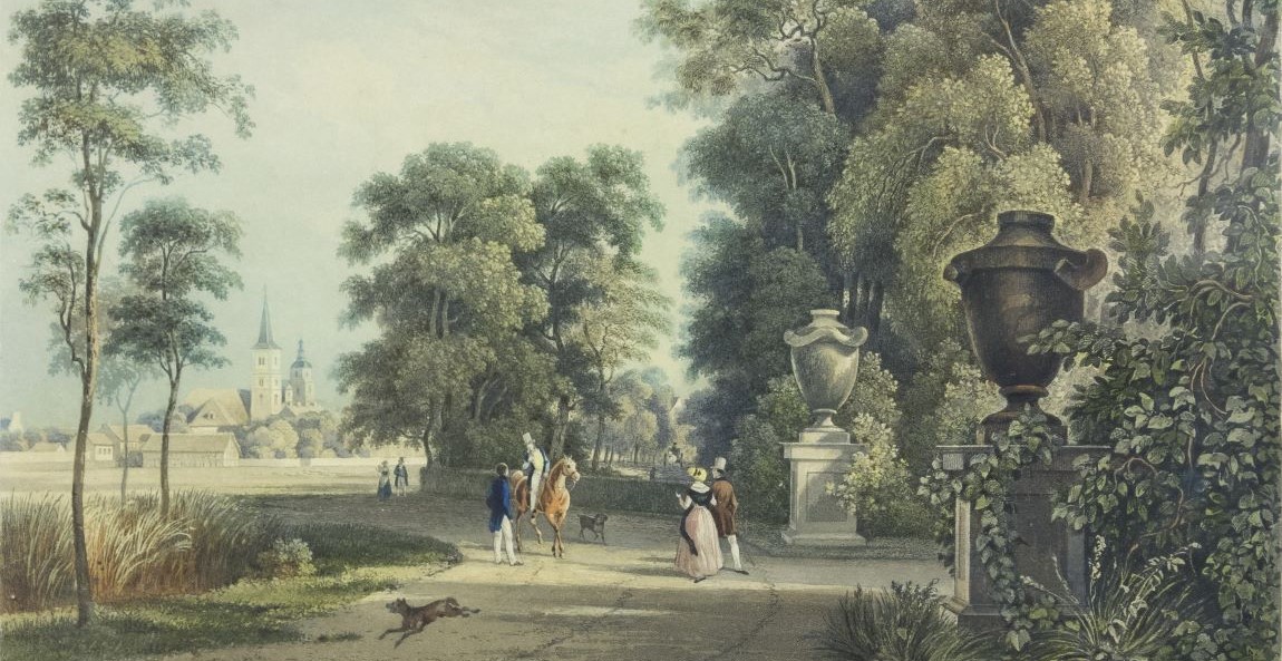 Haupttor mit Blick zur Stadt, um 1840